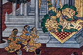 Detail from a mural painting with a 'Ramakien' motif - Thai version of the Indian Ramayana - from the temple complex of the Emerald Buddha, Bangkok (late 18th century) 